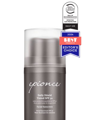 EPIONCE-Daily Shield Tinted SPF 50 ($42)