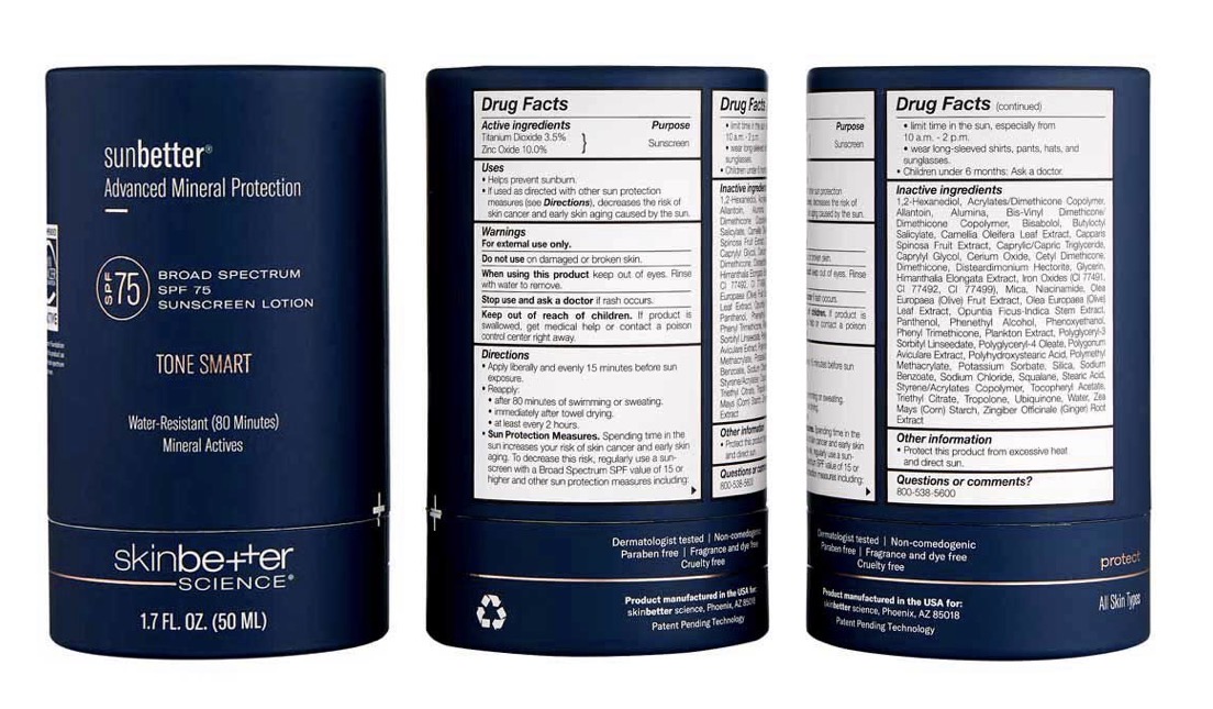 SKIN BETTER SCIENCE SUNBETTER ADVANCED MINERAL PROTECTION BROAD SPECTRUM SPF 75 SUNSREEN LOTION - Image 3