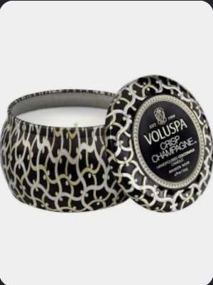 Voluspa Crisp Champagne 4 oz Tin Candle