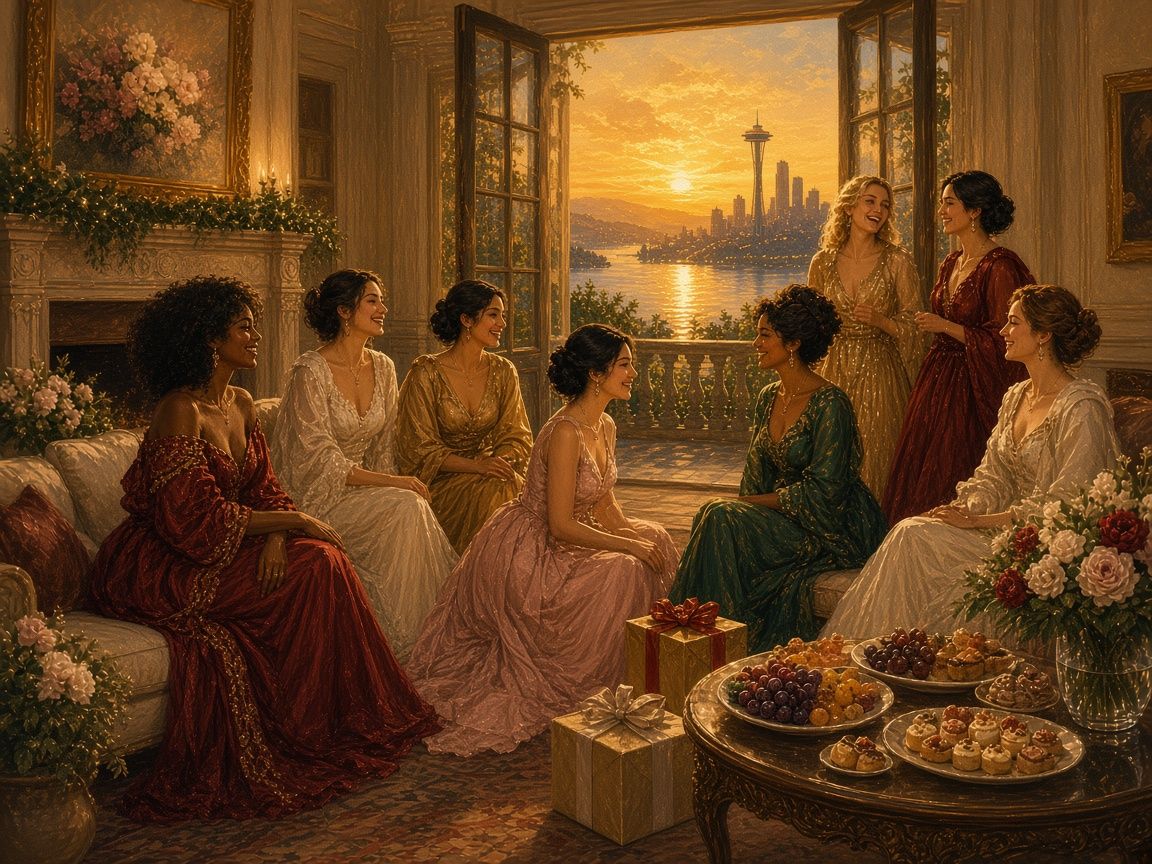 Friends laughing together in the upstairs lounge with light bites